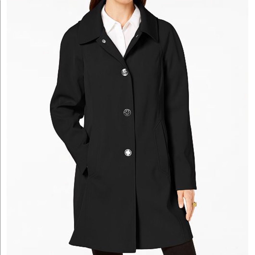 NWOT London Fog Hooded Raincoat Large